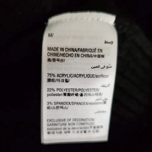 INC International Concepts Sweater Lace Accent Womens M Black White Long Sleeve - Picture 8 of 8